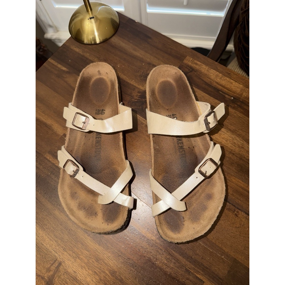 Birkenstock Mayari Pearl Sandals Buckle Strap Leather Women's Size EU 40 US 9 - Picture 2 of 10